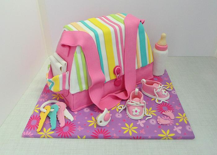 Baby Bag Baby-shower cake