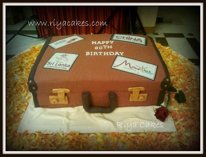 Travel suitcase cake