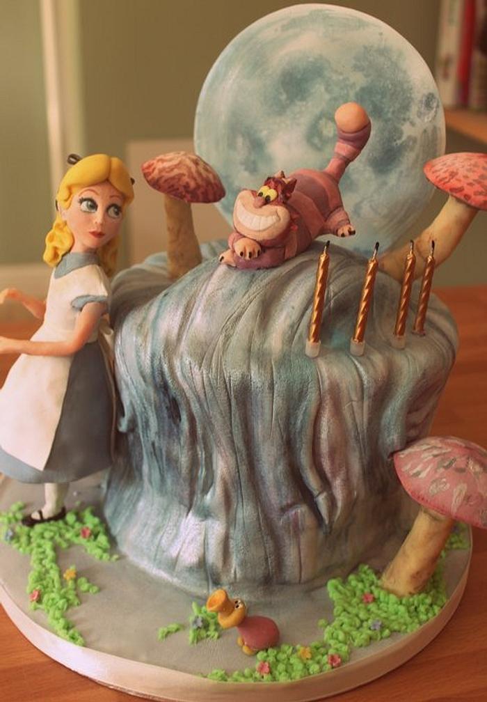 Alice in Wonderland Birthday cake