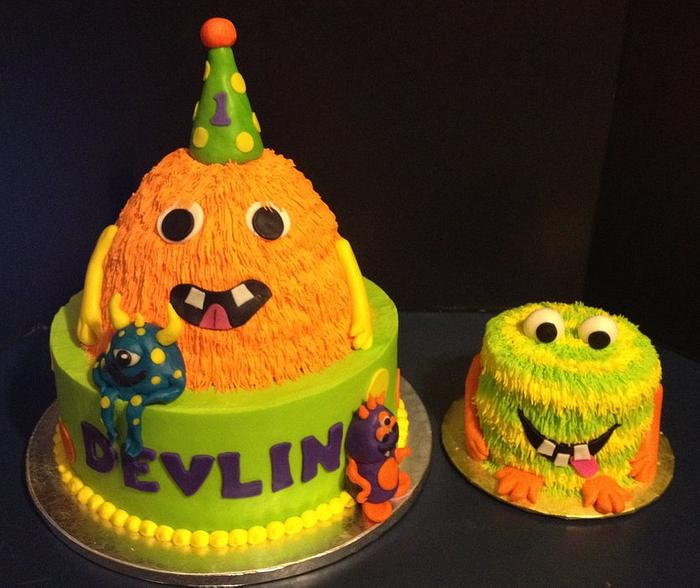 Monster Bash First Birthday Cake & Smash Cake