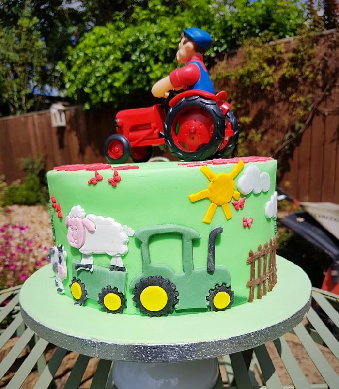 Farming theme cake 