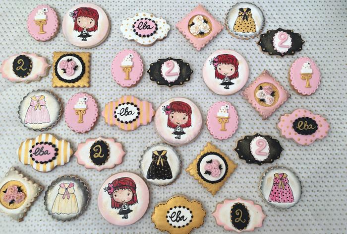 Girl birthday cookies 