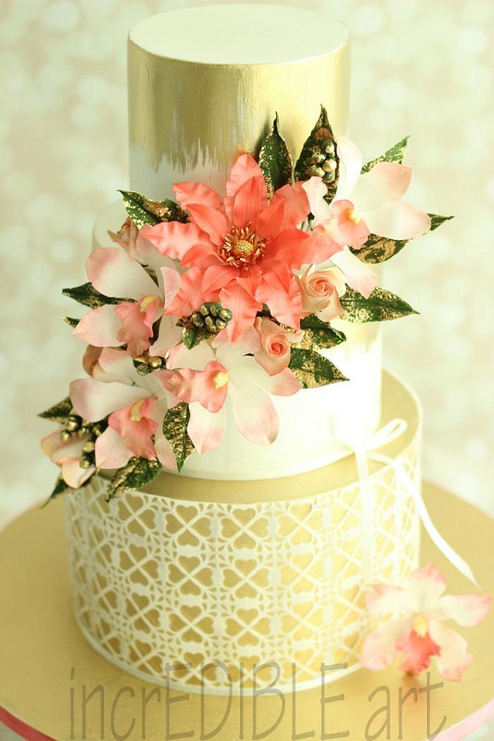"Behold" Wedding Cake