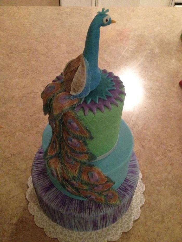 peacock cake