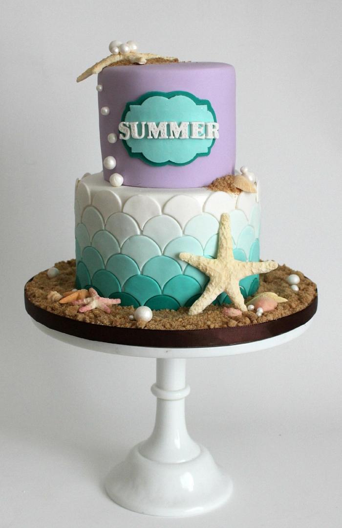 Little Mermaid Theme inspired cake