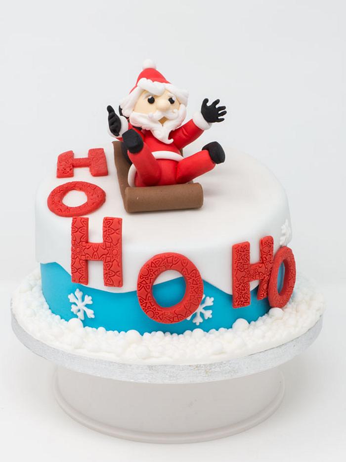 Santa Sledging Cake