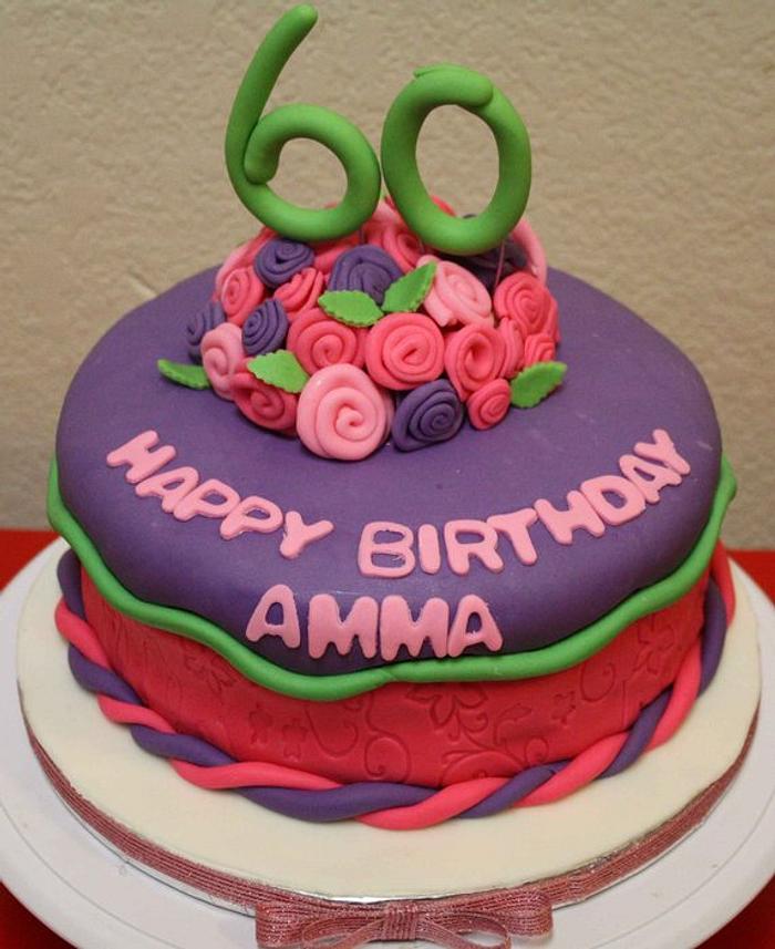 Happy Birthday Amma Wooden Cake Topper, Lakwimana
