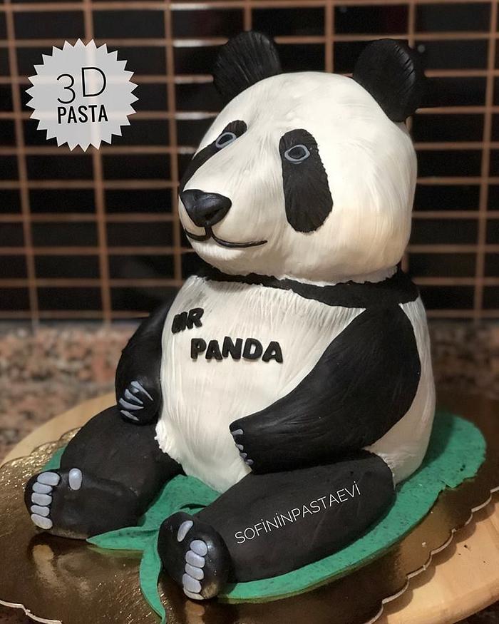 3d panda cake