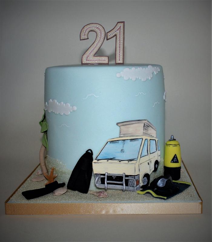 21st Birthday Cake