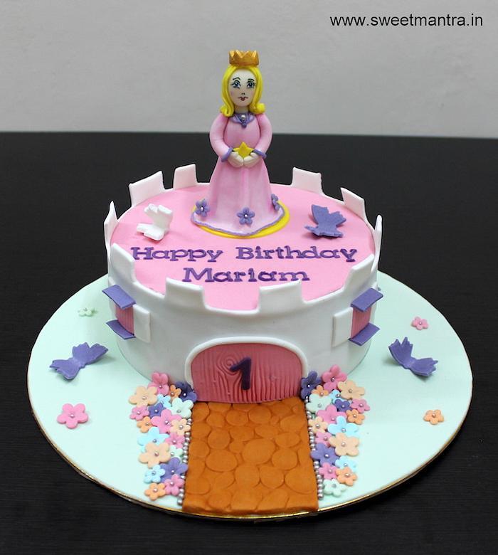 Princess castle cake