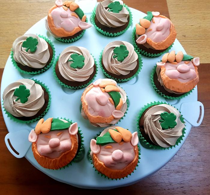 Leprechaun cupcakes 
