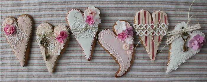 Valentine heart cookies