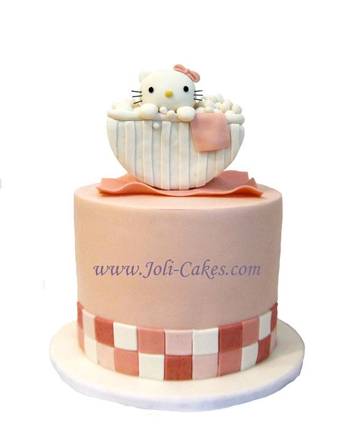 Hello Kitty Bubble Bath Cake