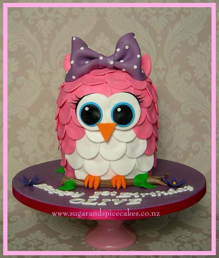Baby Owl Cake 