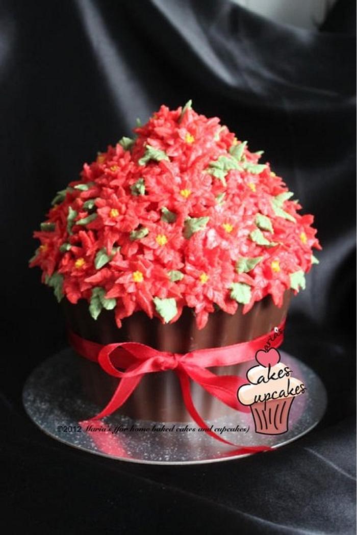 Giant Christmas cupcake