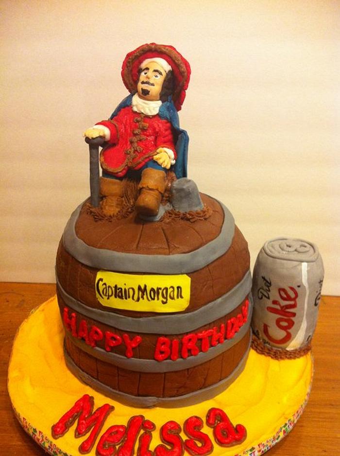 Captain Morgan & Diet Coke Cake