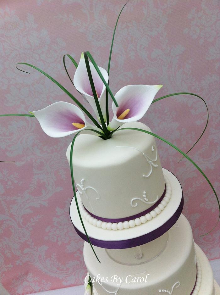 Calla lily Wedding Cake