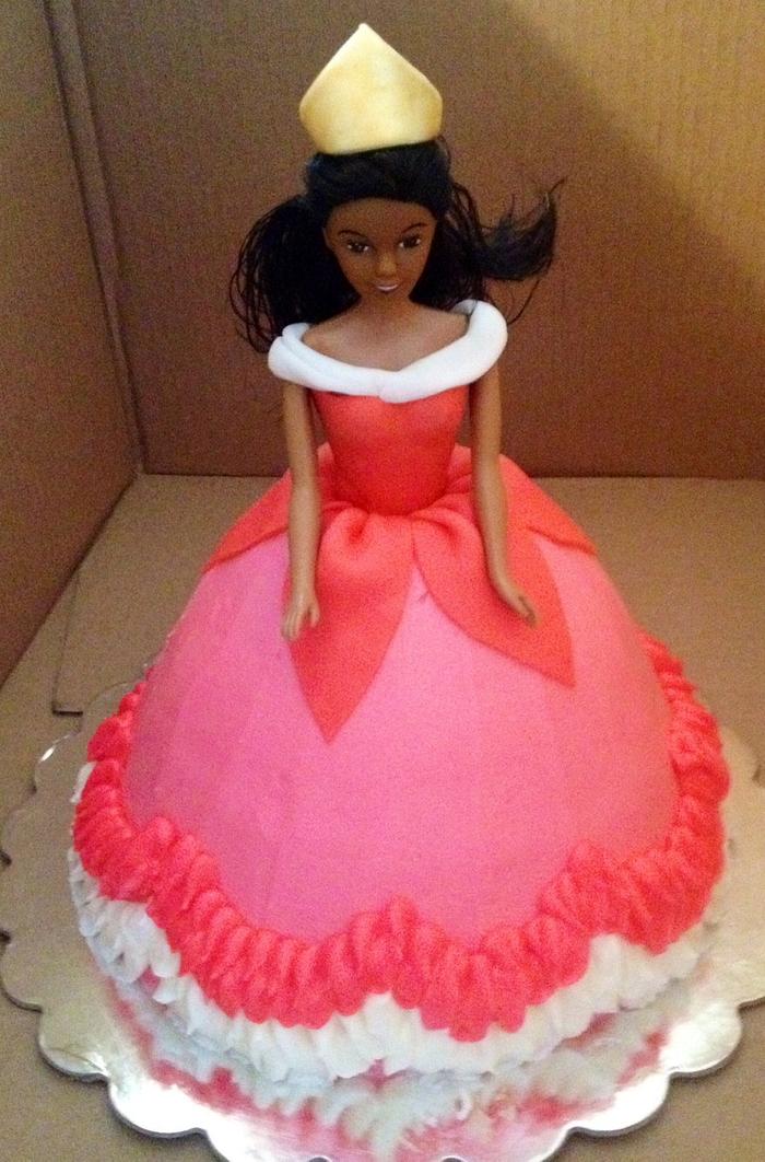Princess Aurora doll cake