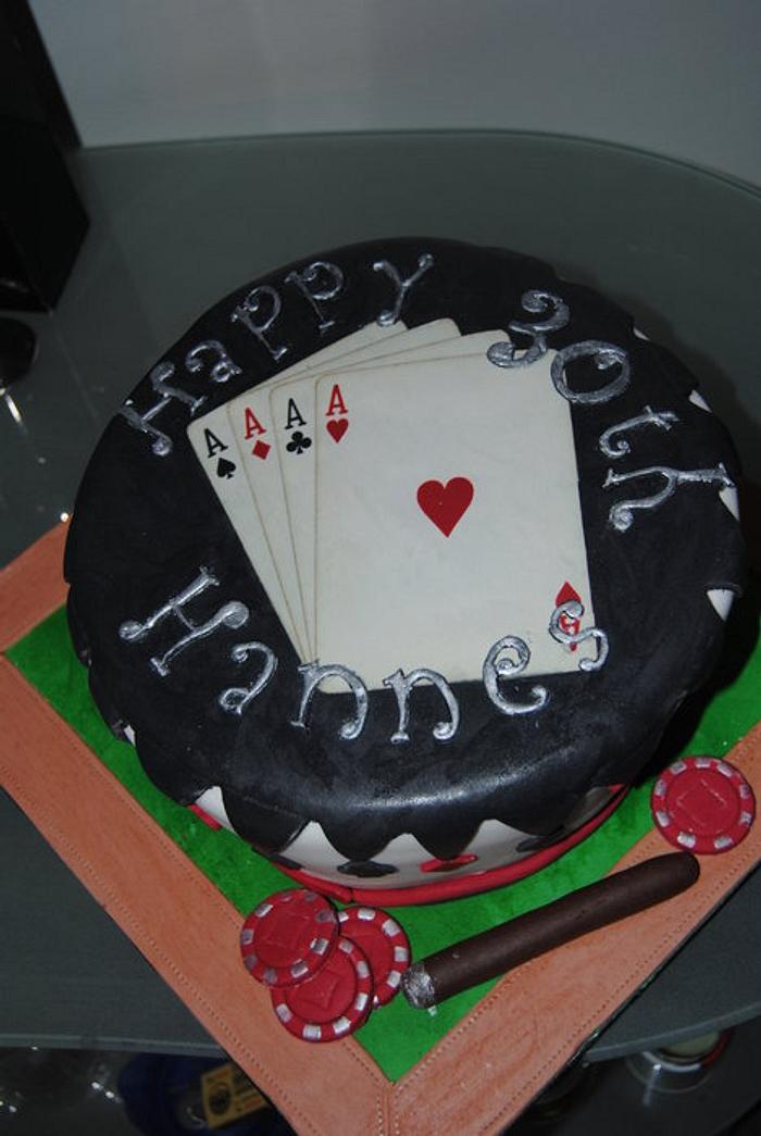 Casino theme cake