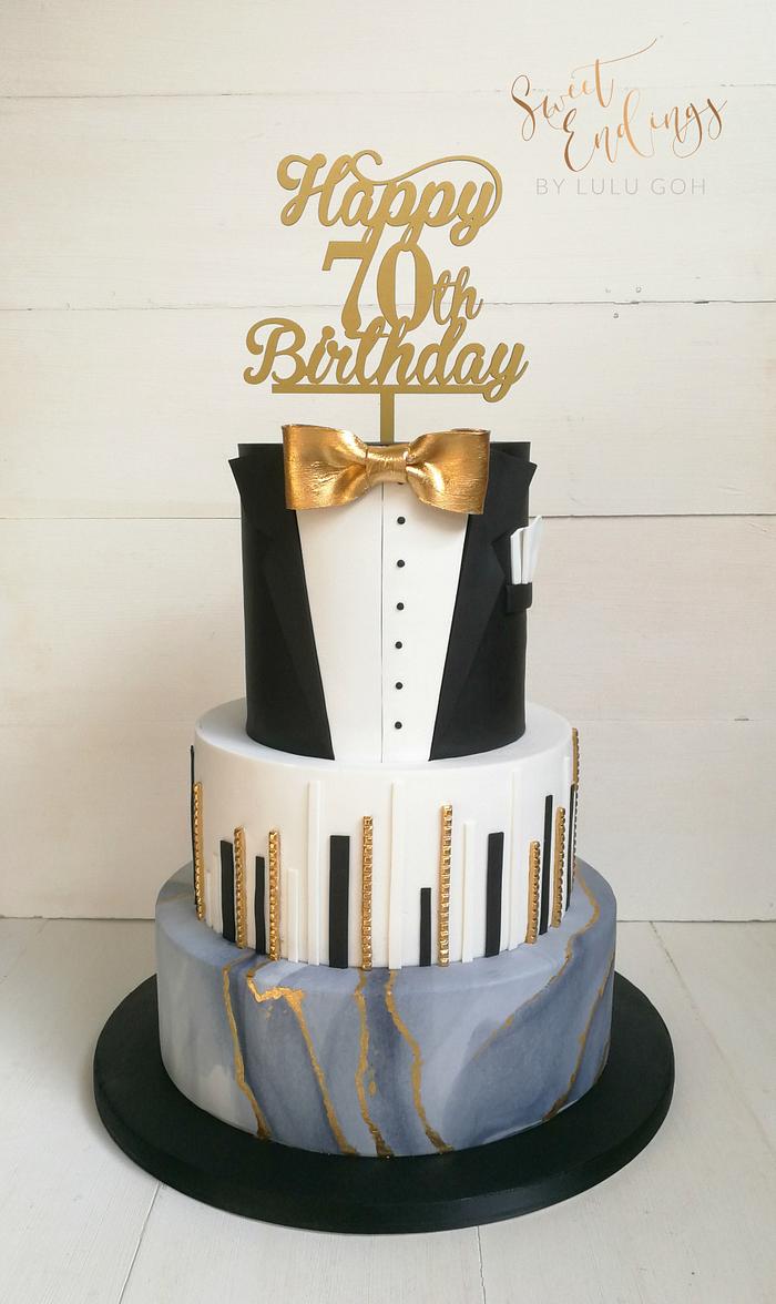 70th Birthday cake for a gentlemen