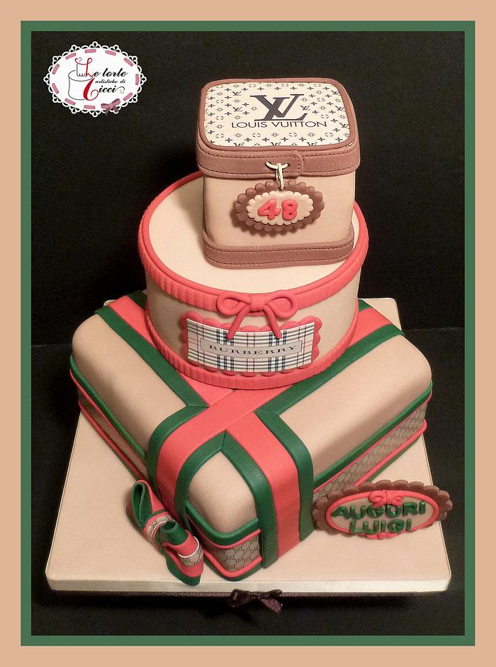 Louis vuitton gift box cake.  Gift box cakes, Louis vuitton gifts, Gifts