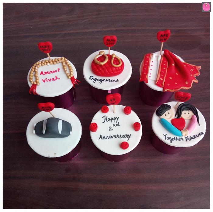 Anniversary cupcakes
