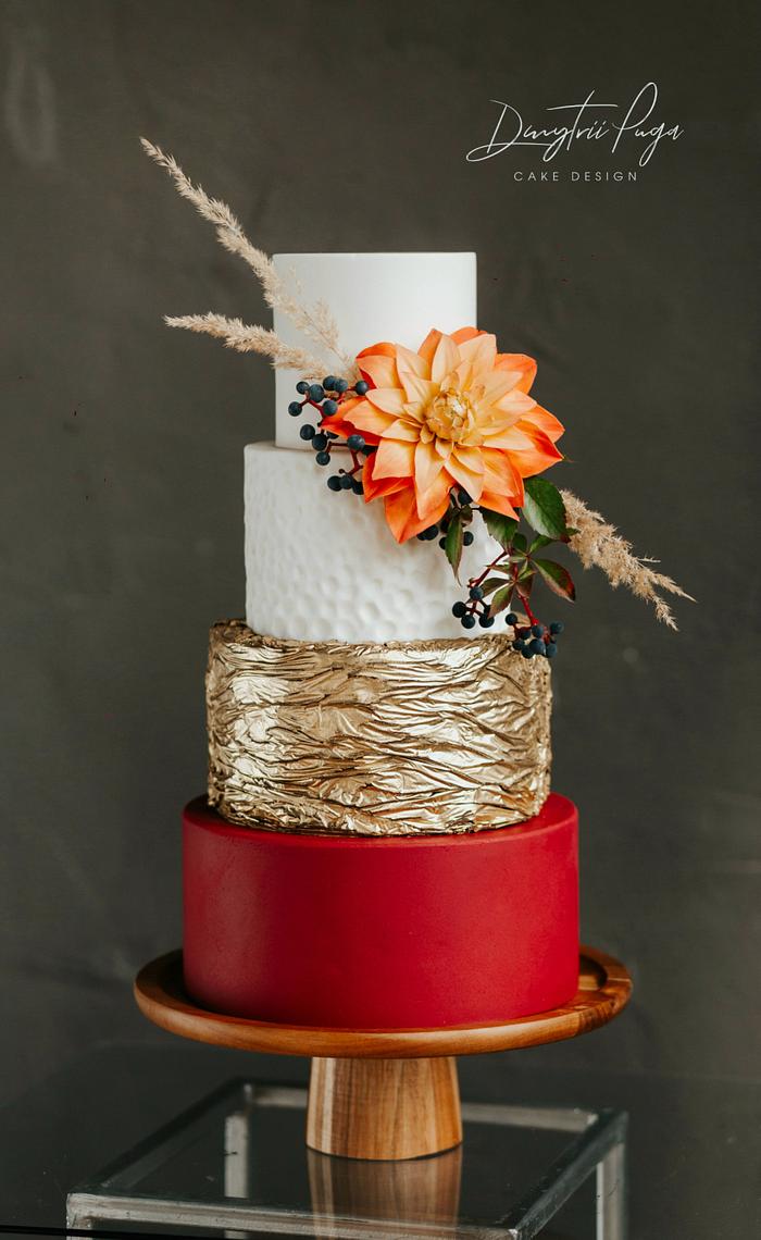 October wedding cake