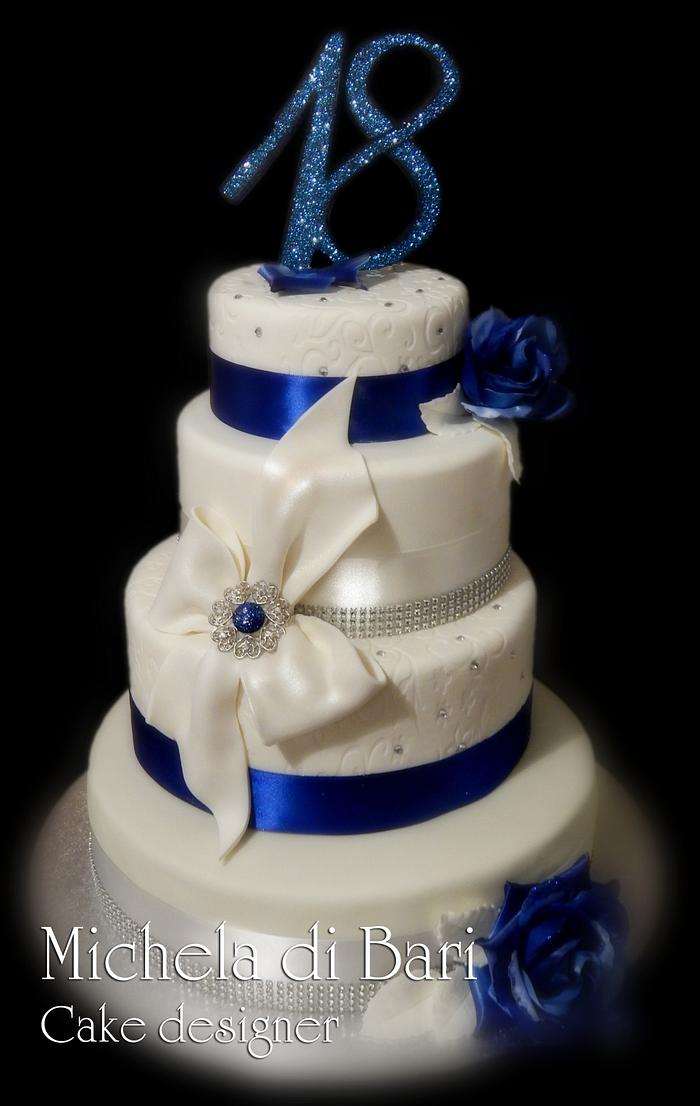 Blue & White cake ♥