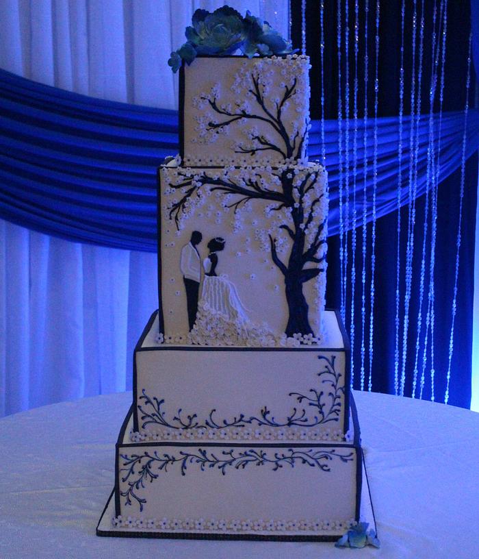 Squared Tiers - Tree Wedding Cake