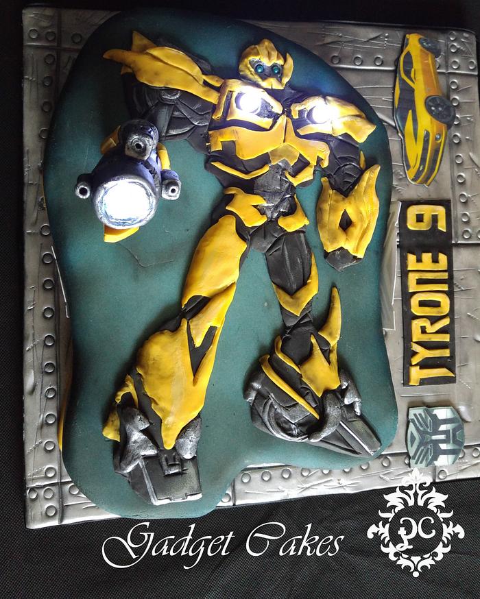 2D/3D Transformers Bumble Bee Cake