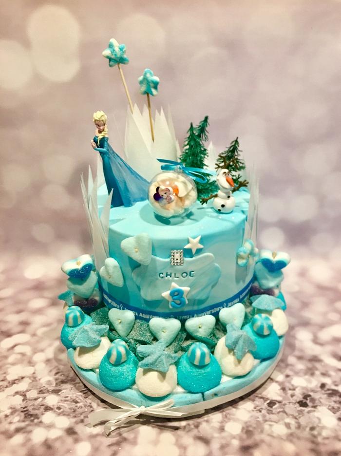 Frozen candy cake
