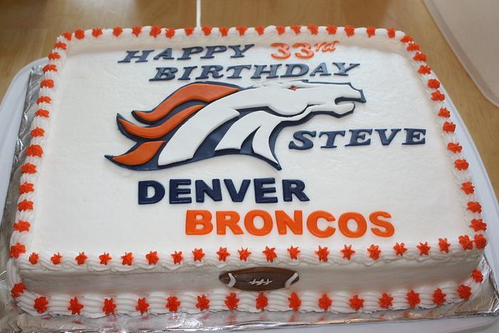 Denver Broncos Birthday Cake