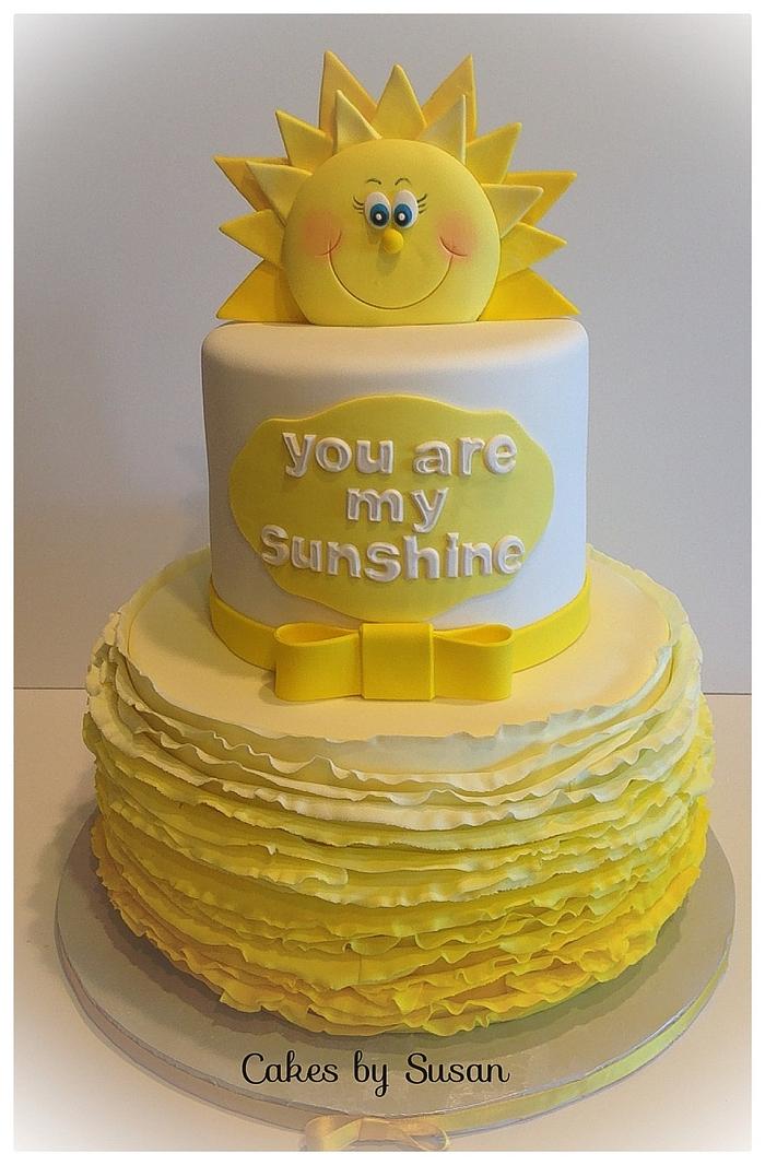 "You are my Sunshine" baby shower cake