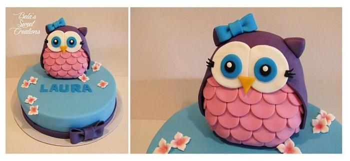 Baby Shower Owl Cake