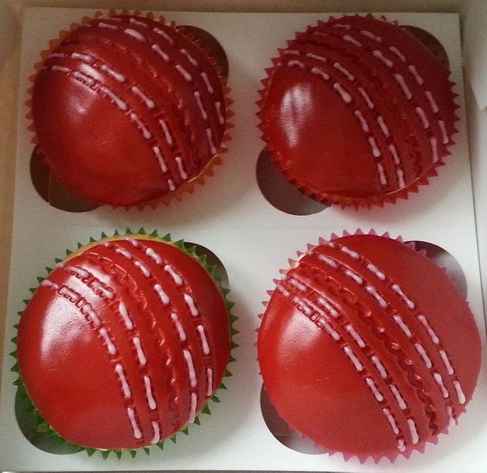 The SI Bakery Cricket Ball Cupcakes