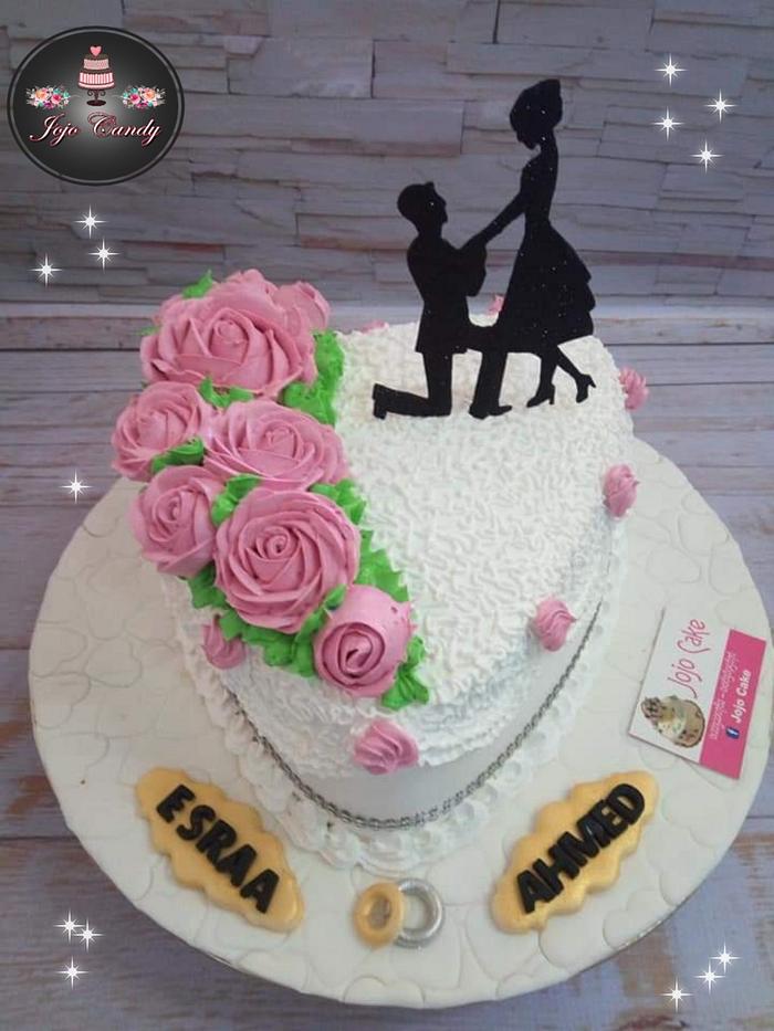Engagement cake by hala elsaady