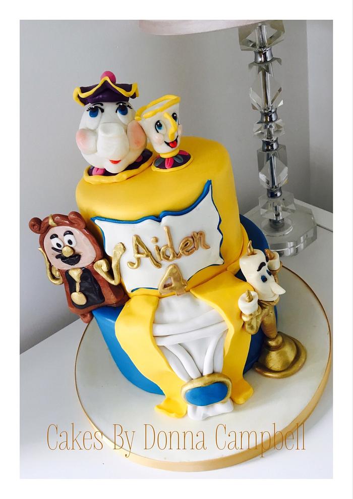 Beauty and the Beast 2 tier cake