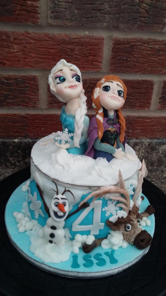 Elsa and Anna Topper Frozen cake