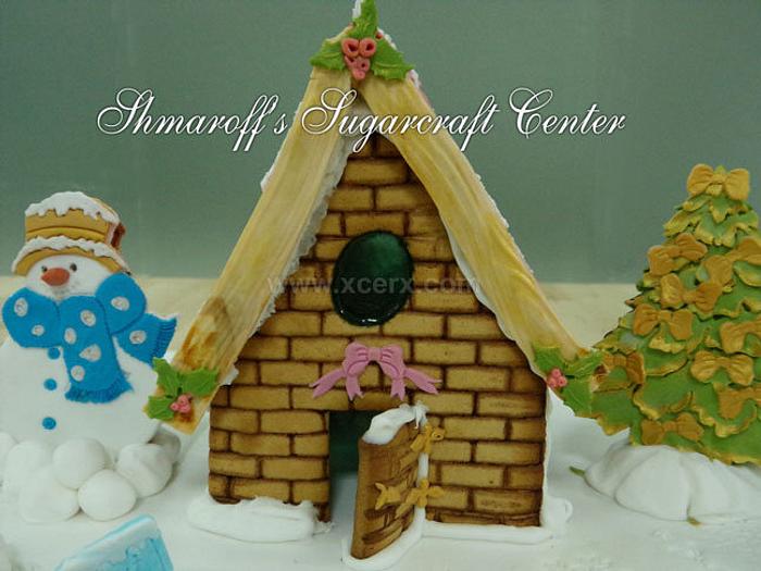 Gingerbread with embossing technique