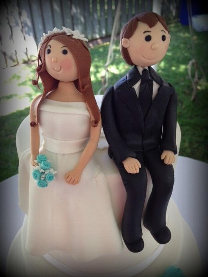 First tiime Bride and Groom cake toppers!!!!