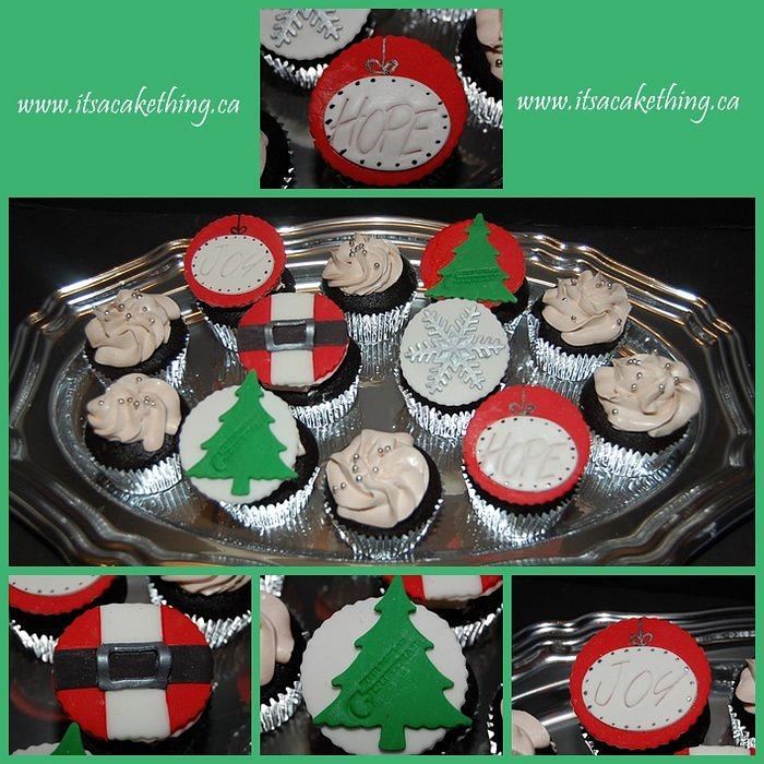 Christmas Themed Cupcakes 