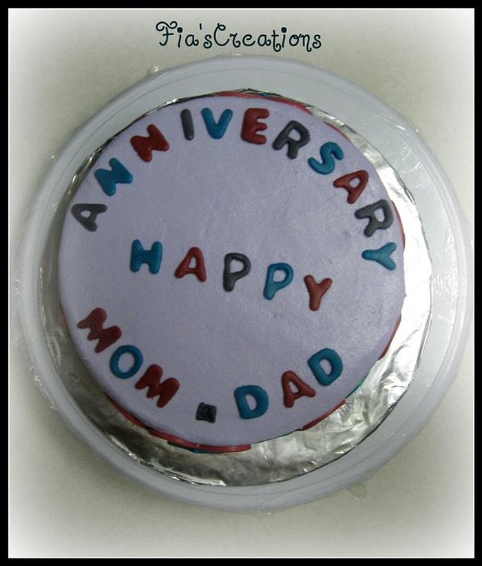 MOM & DAD Anniversary Cake