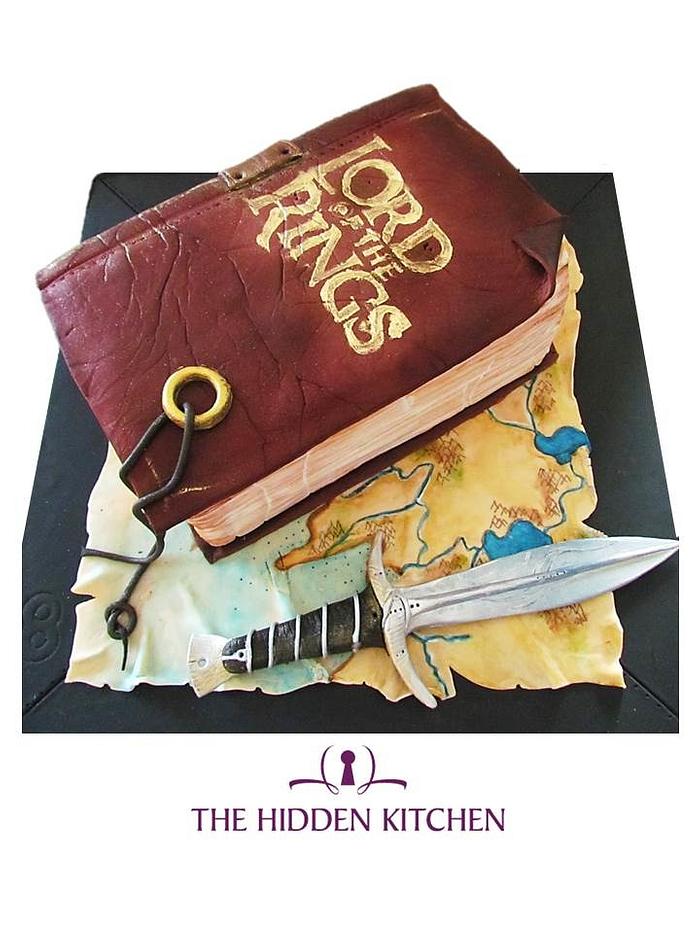 Lord of the Rings book cake