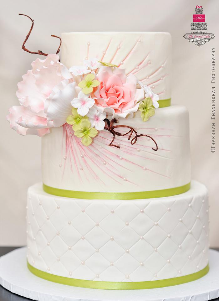 {Flower Burst} Wedding Cake
