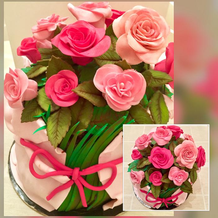 Flower bouquet cake – DIY Cake Studio