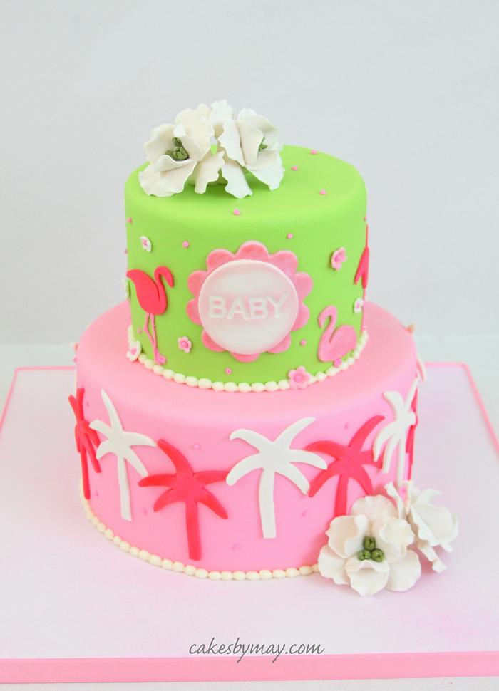 Lilly Pulitzer Baby Shower Cake