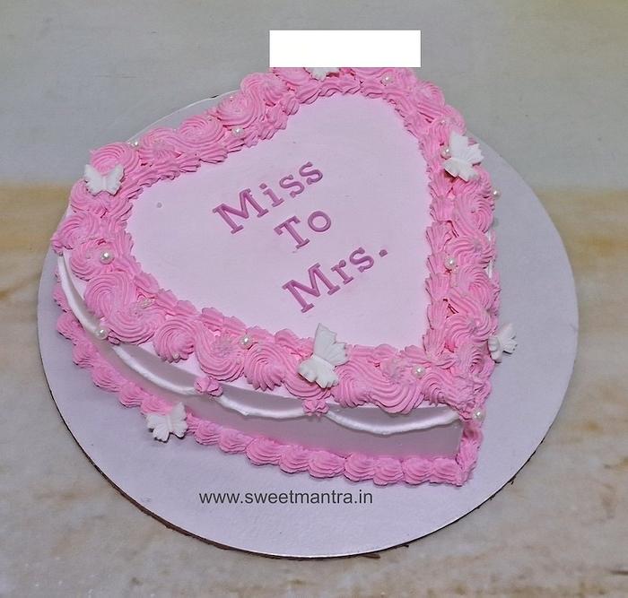 Miss to Mrs cake for Bachelorette