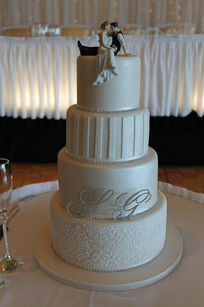 Elegant 4 tier Wedding Cake