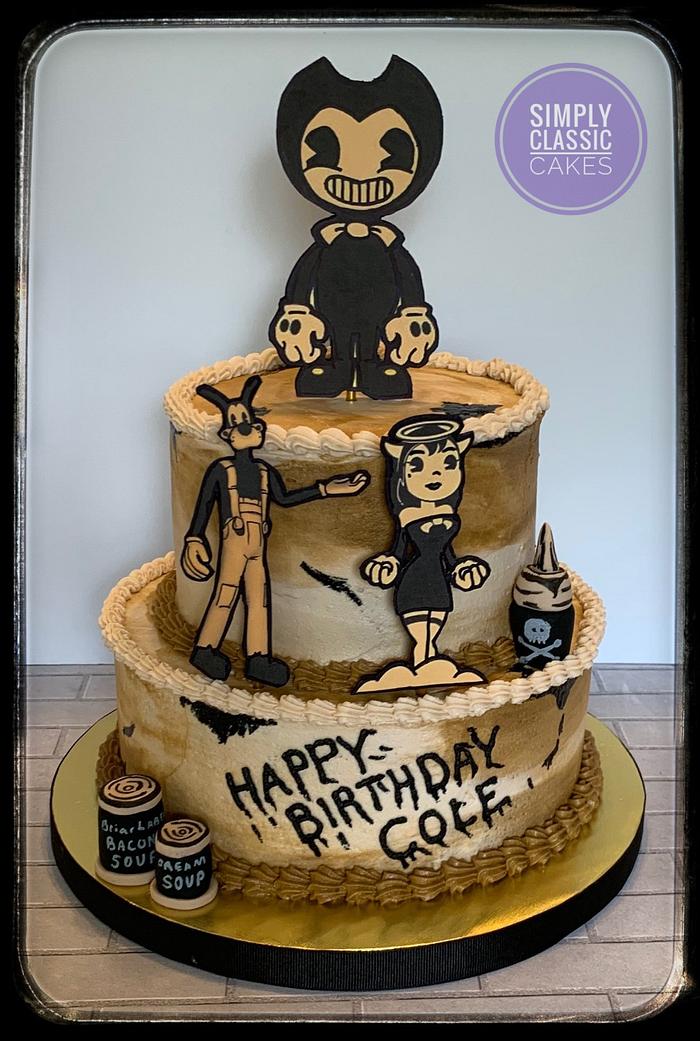 Bendy and the Ink Machine - Decorated Cake by Simply - CakesDecor