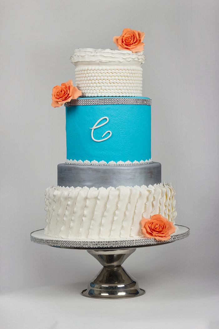 Frill wedding cake